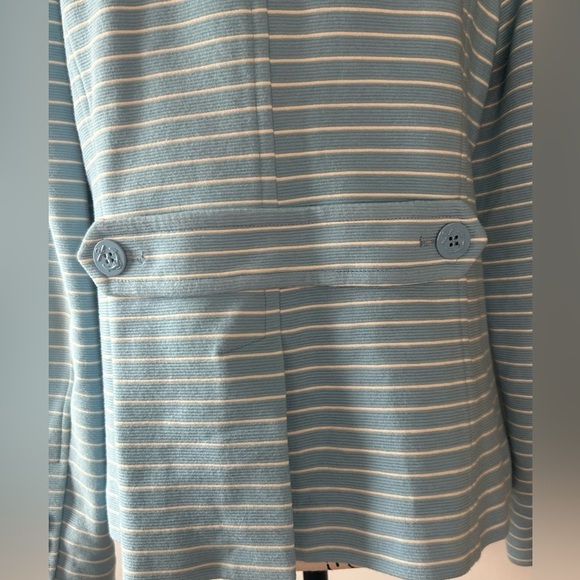 Talbots robin egg blue nautical button up jacket size small - Picture 6 of 13
